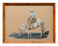 Cowboy in Blue Shirt