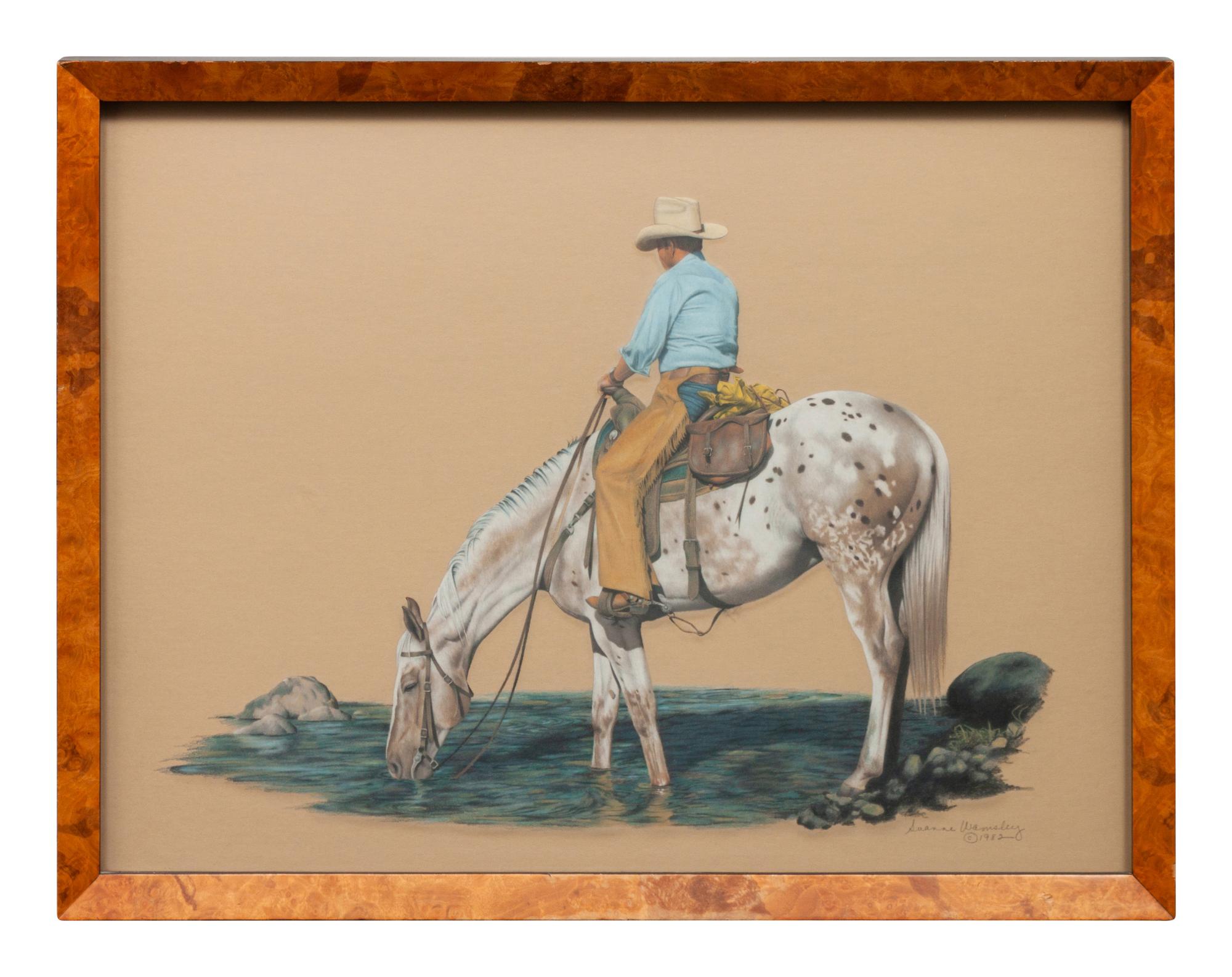 Cowboy in Blue Shirt