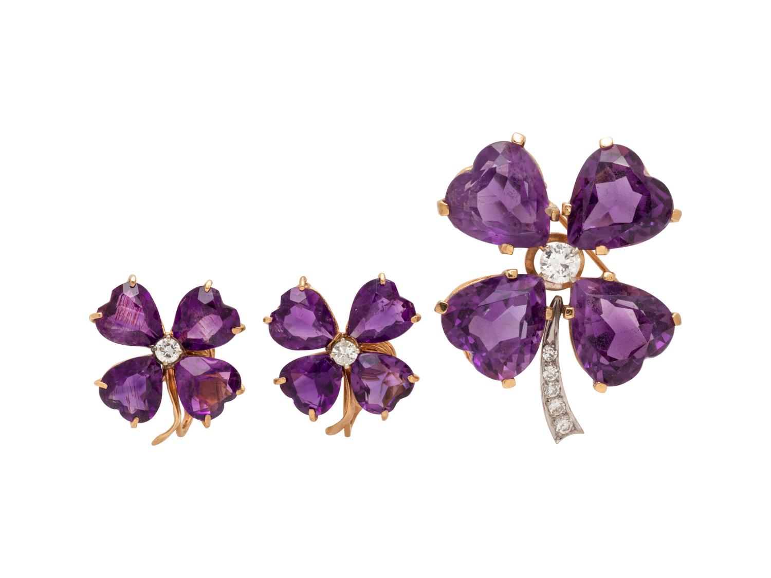 DIAMOND AND AMETHYST SET