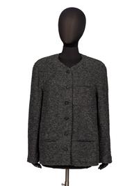 Chanel, Grey Bouclé Tweed Cardigan Jacket