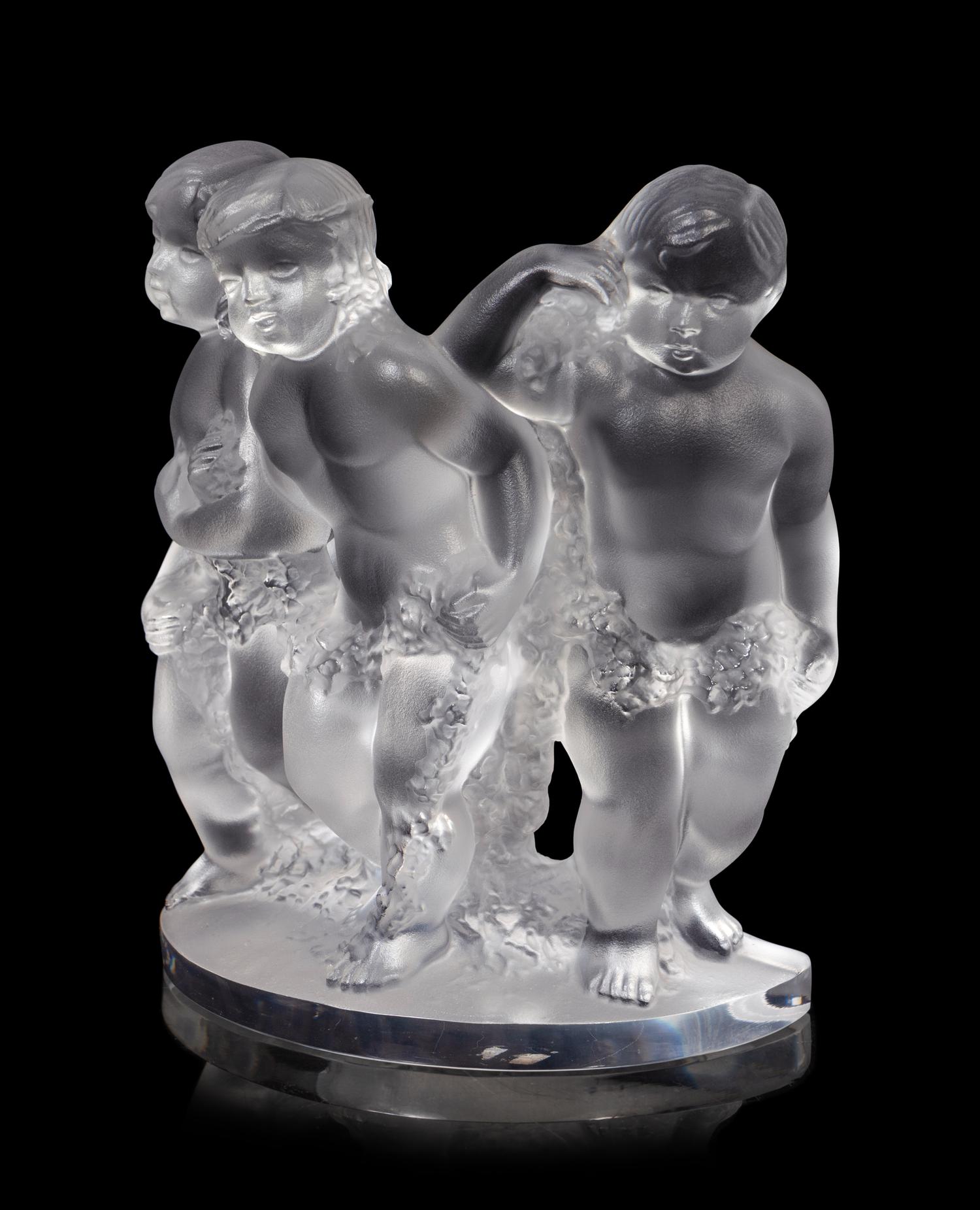 A Lalique Luxembourg Figural Group