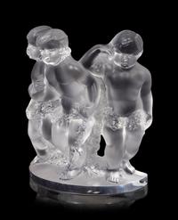 A Lalique Luxembourg Figural Group