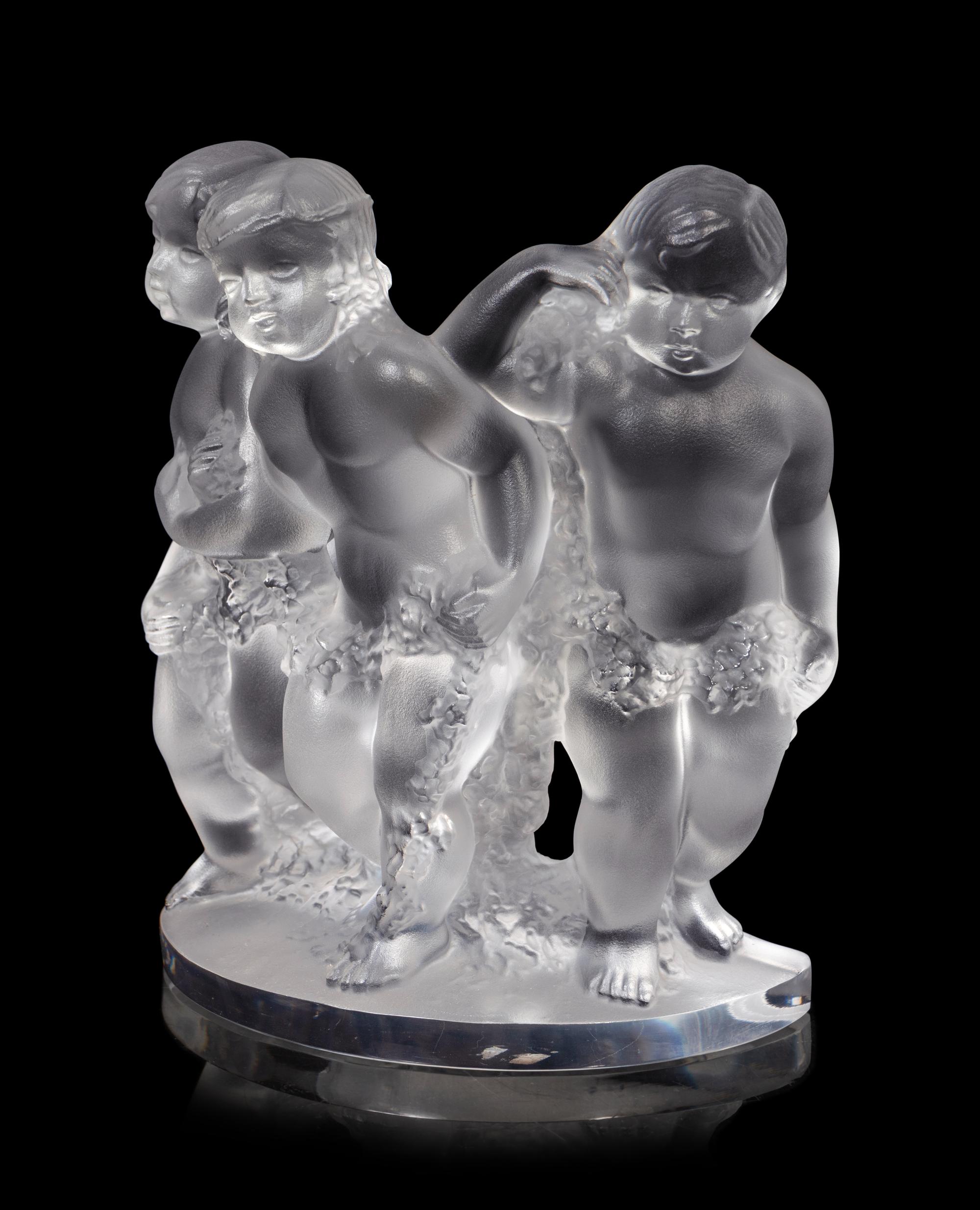 A Lalique Luxembourg Figural Group