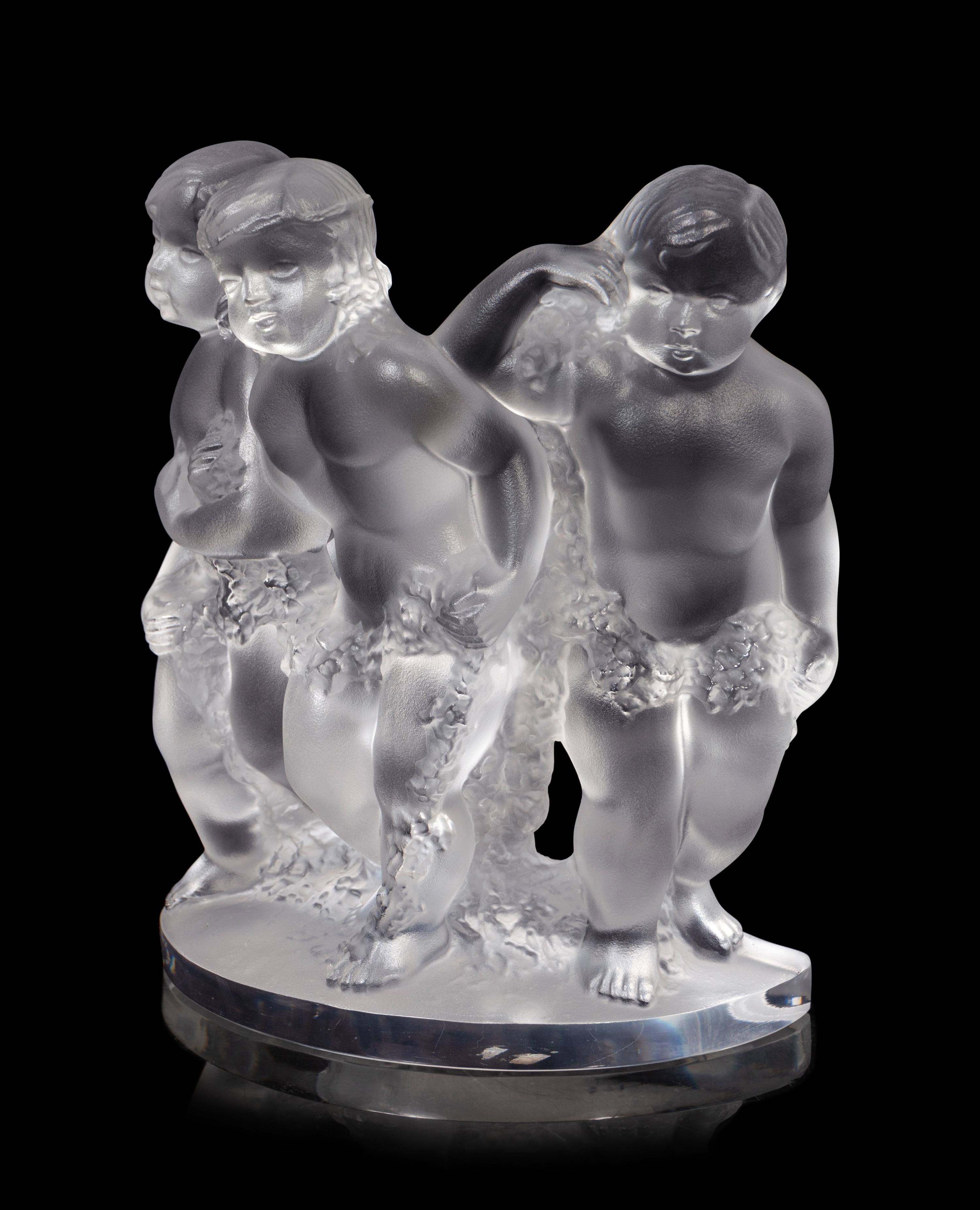 A Lalique Luxembourg Figural Group