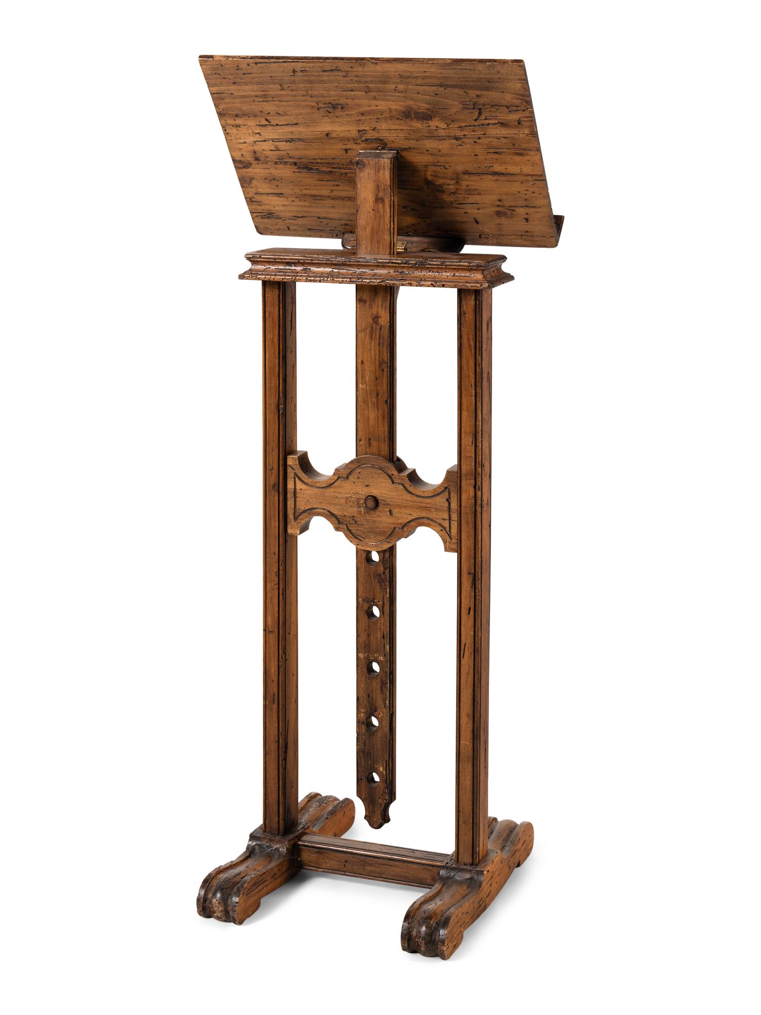 An Italian Carved Fruitwood Music-Stand