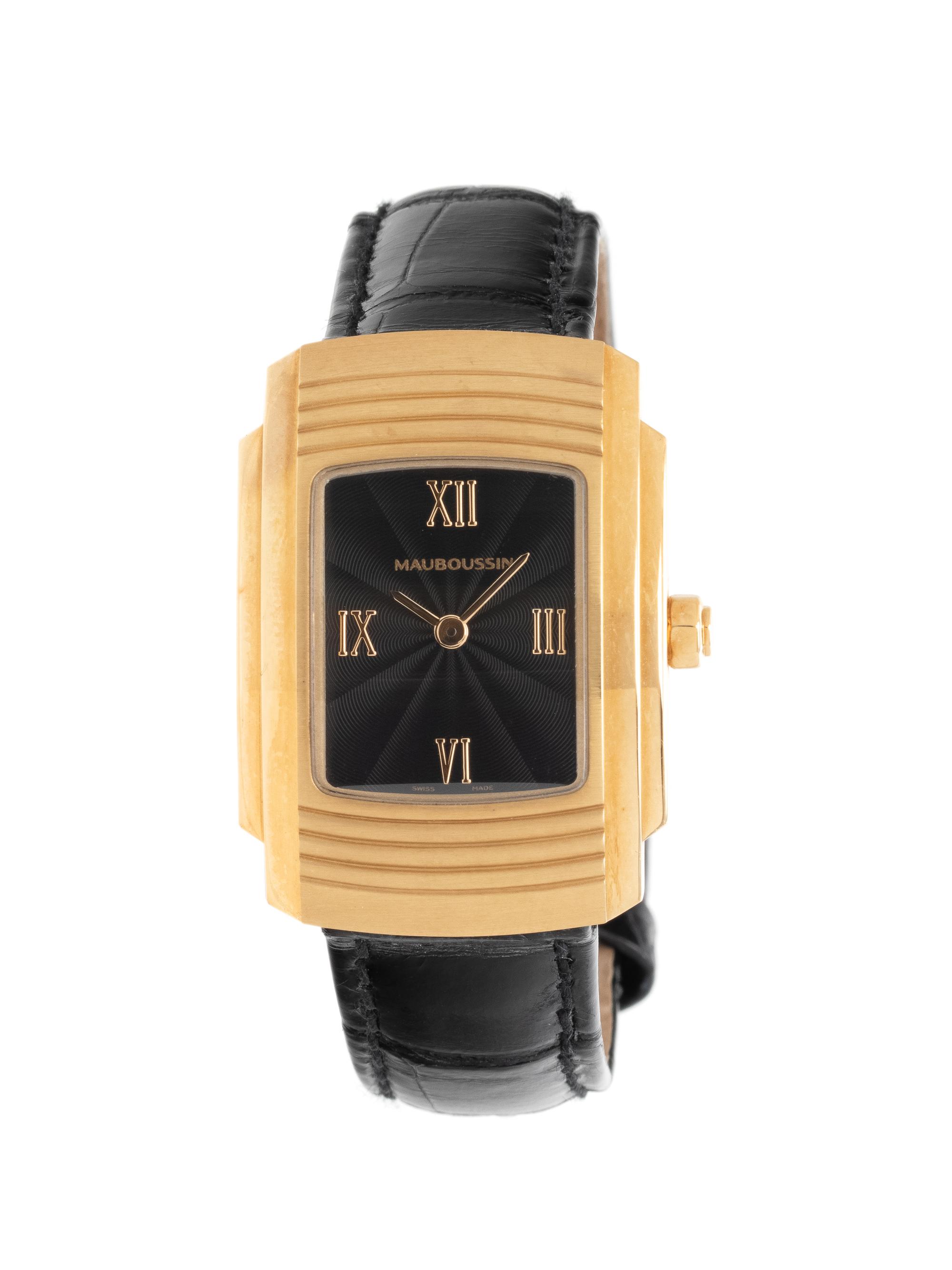 MAUBOUSSIN, 18K YELLOW GOLD ‘FOUGA’ WRISTWATCH