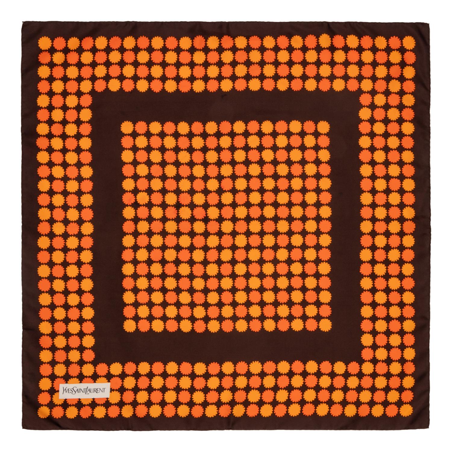 Four Vintage Designer Scarves,1960-70s: Hermès, YSL, Ungaro