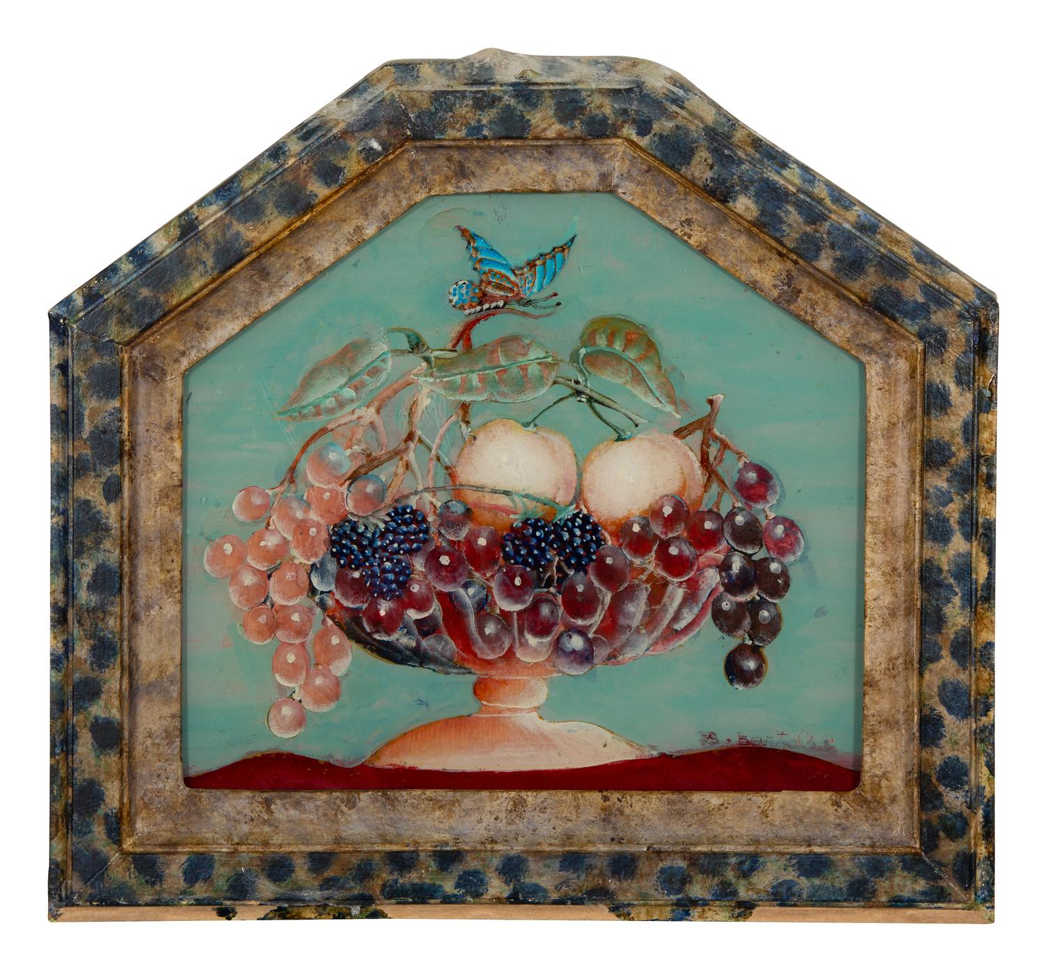 Three Italian Reverse Paintings on Glass