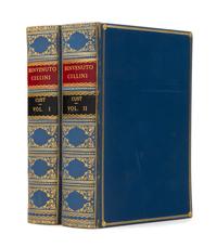 CELLINI, Benvenuto (1500-1571). Robert H. Hobart, ed. Life of Benvenuto Cellini. London: G. Bell & Sons, 1910. Blue polished calf gilt.