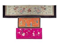 Twelve Embroidered Silk Panels