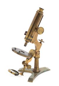 An American Brass Microscope Height 15 7/8 inches (extended). — JOS. ZENTMAYER, PHILADELPHIA, CIRCA 1876