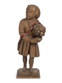 An Italian Carved and Gessoed Wood Figure of a Pharoah — 18TH/19TH CENTURY