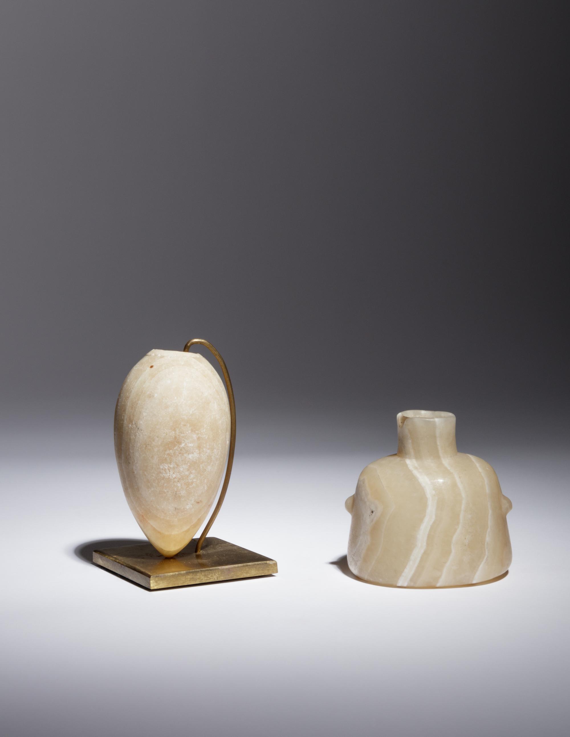 Two Egyptian Alabaster Vessels