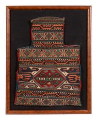 A Group of Six Framed Bag Faces