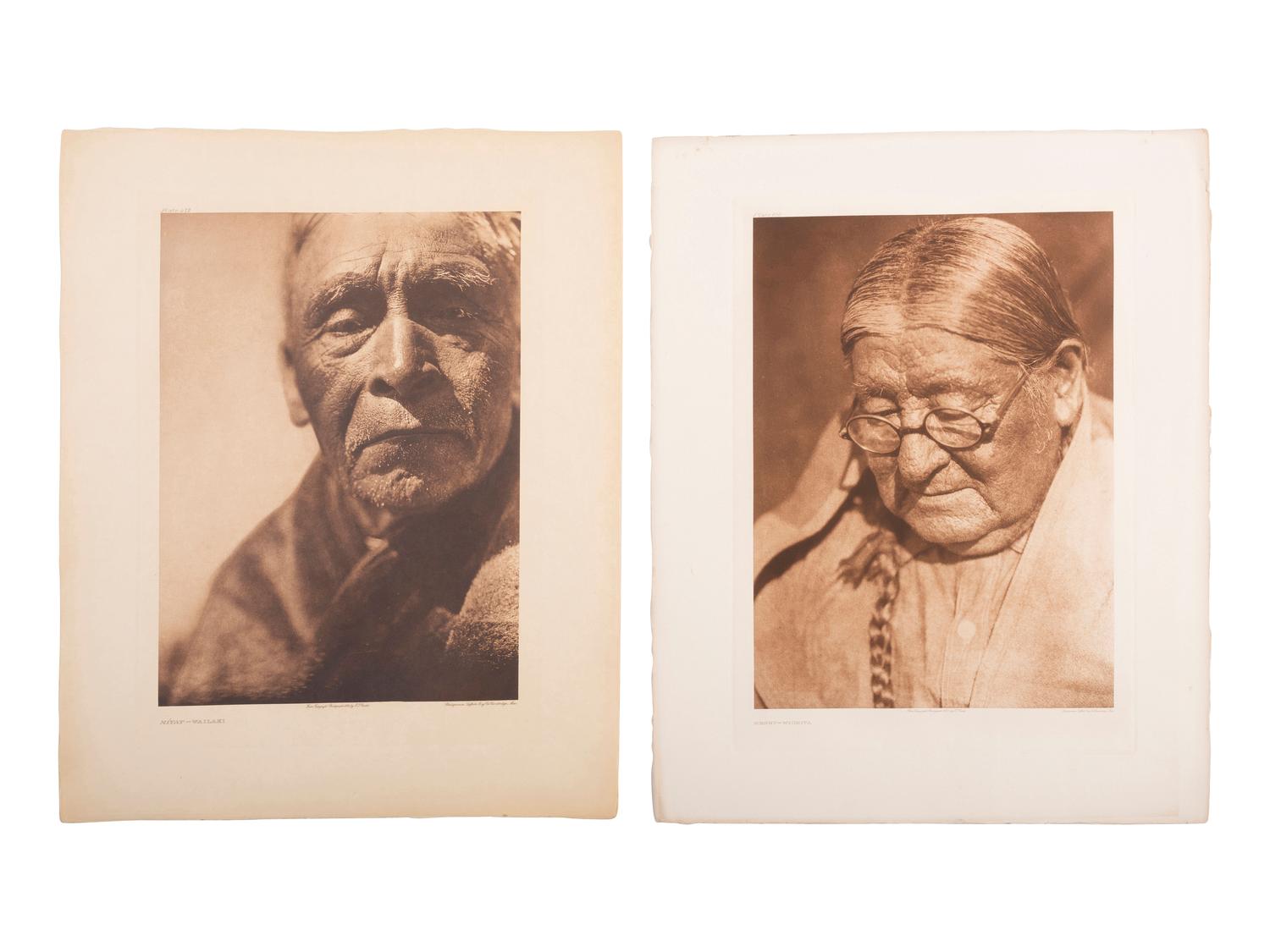 CURTIS, Edward (1868-1952). A group of 25 portfolio photogravures from the North American Indian.