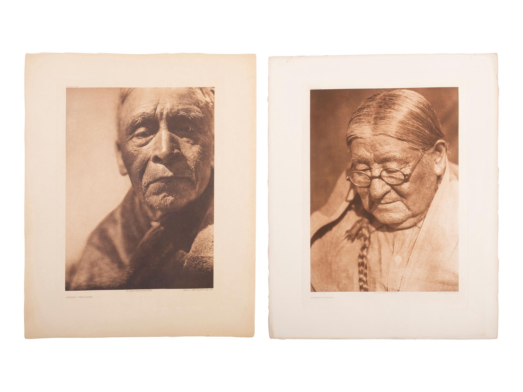 CURTIS, Edward (1868-1952). A group of 25 portfolio photogravures from the North American Indian.