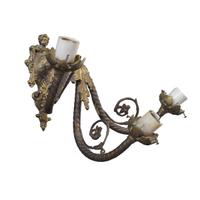 A Pair of Bronze Three-Light Wall Sconces 16" W x 13" D x 11" H — Argentina, Circa 1900