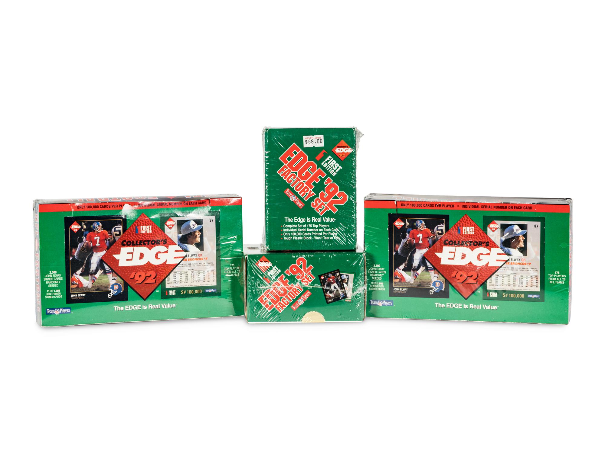 A Large Group of 1990s Unopened Football Card Boxes