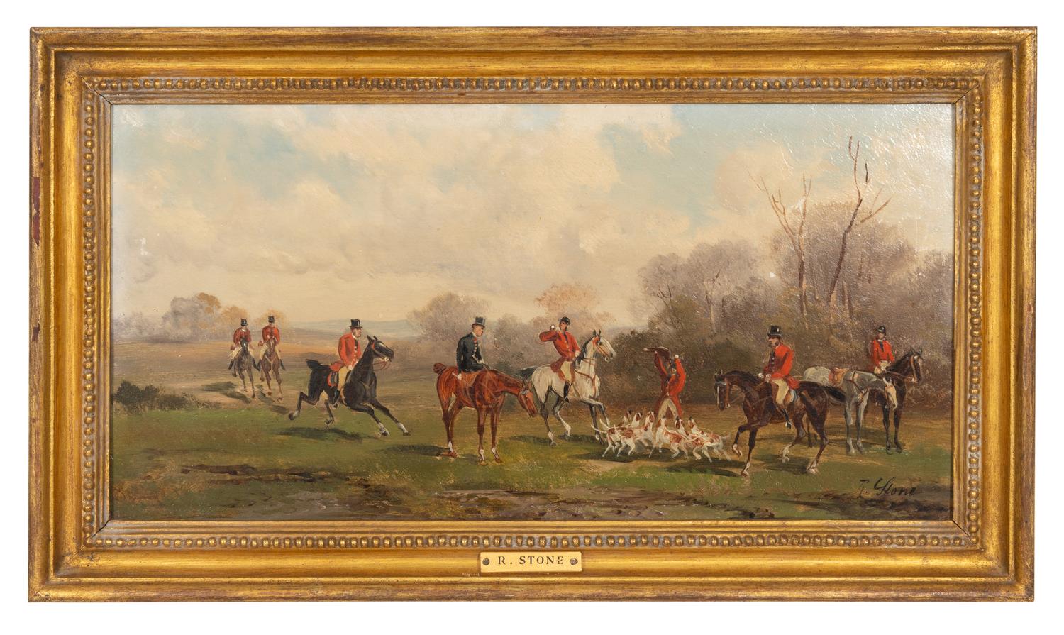 Fox Hunting (four paintings)