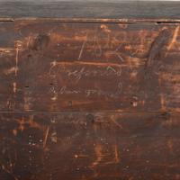 A Queen Anne Cherrywood and Maple Flat Top High Chest with Cornice Drawer
