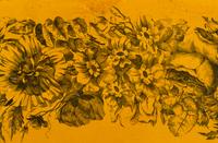 A Group of Yellow Tole Decorative Articles