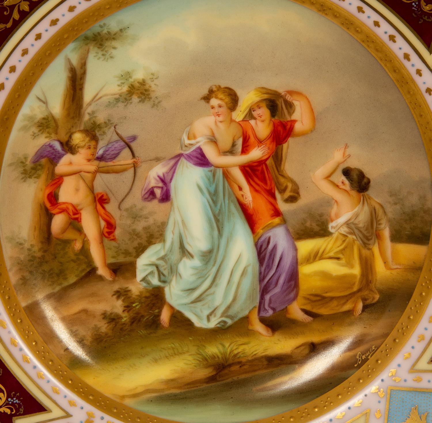 A Set of Four Royal Vienna Porcelain Cabinet Plates — 19TH CENTURY