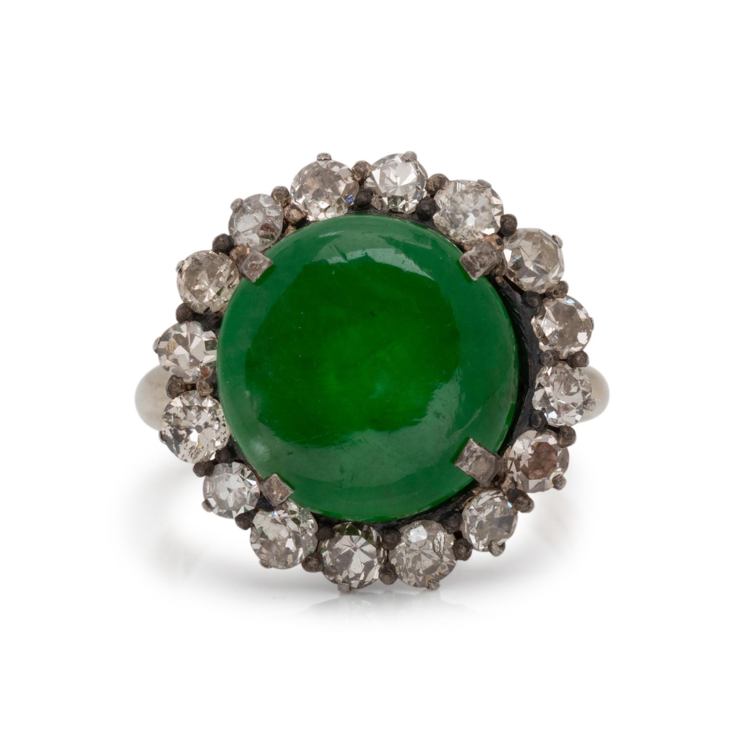 JADE AND DIAMOND RING