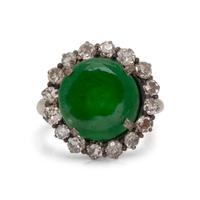 JADE AND DIAMOND RING