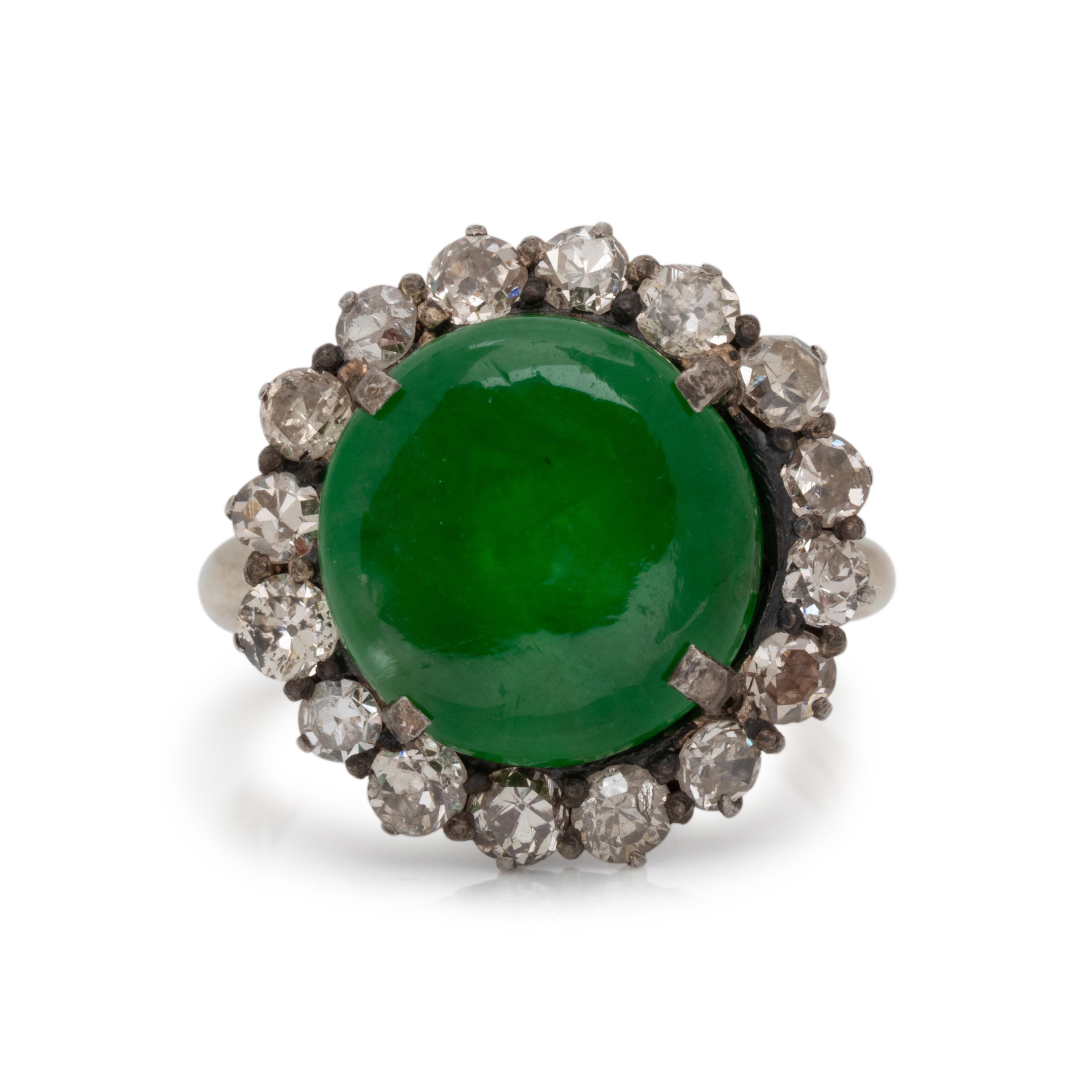 JADE AND DIAMOND RING