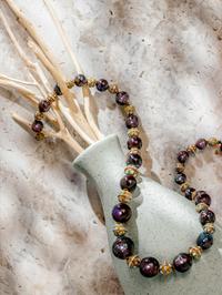 TIFFANY & CO., ART NOUVEAU, YELLOW GOLD, OPAL AND BOULDER OPAL BEAD NECKLACE