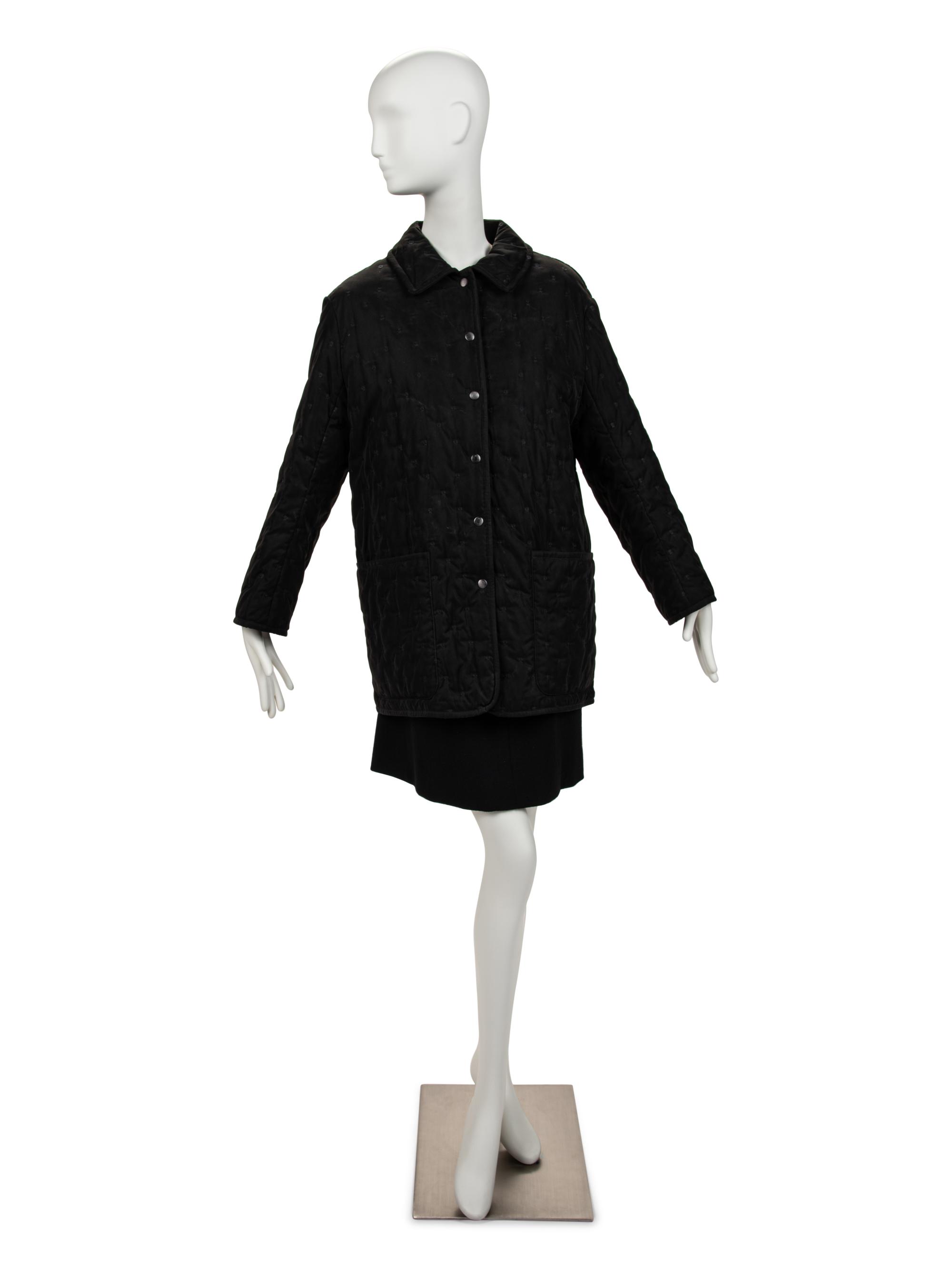 Hermès Black Coat Embroidered with Dots