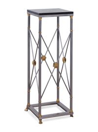 A Contemporary Brass and Steel Pedestal