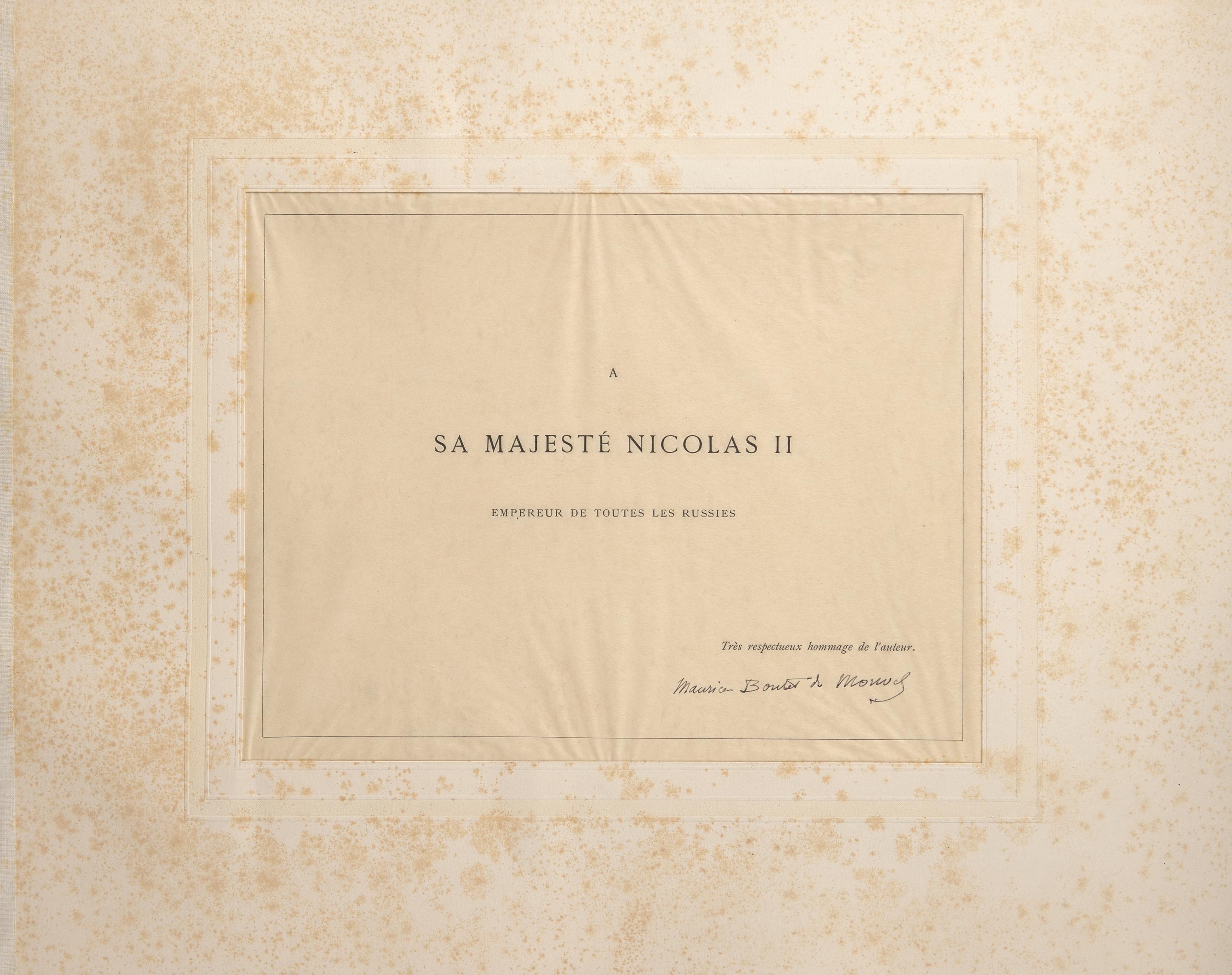 [Tsar Nicolas II of Russia] Boutet de Monvel, Louis-Maurice. Jeanne d'Arc
