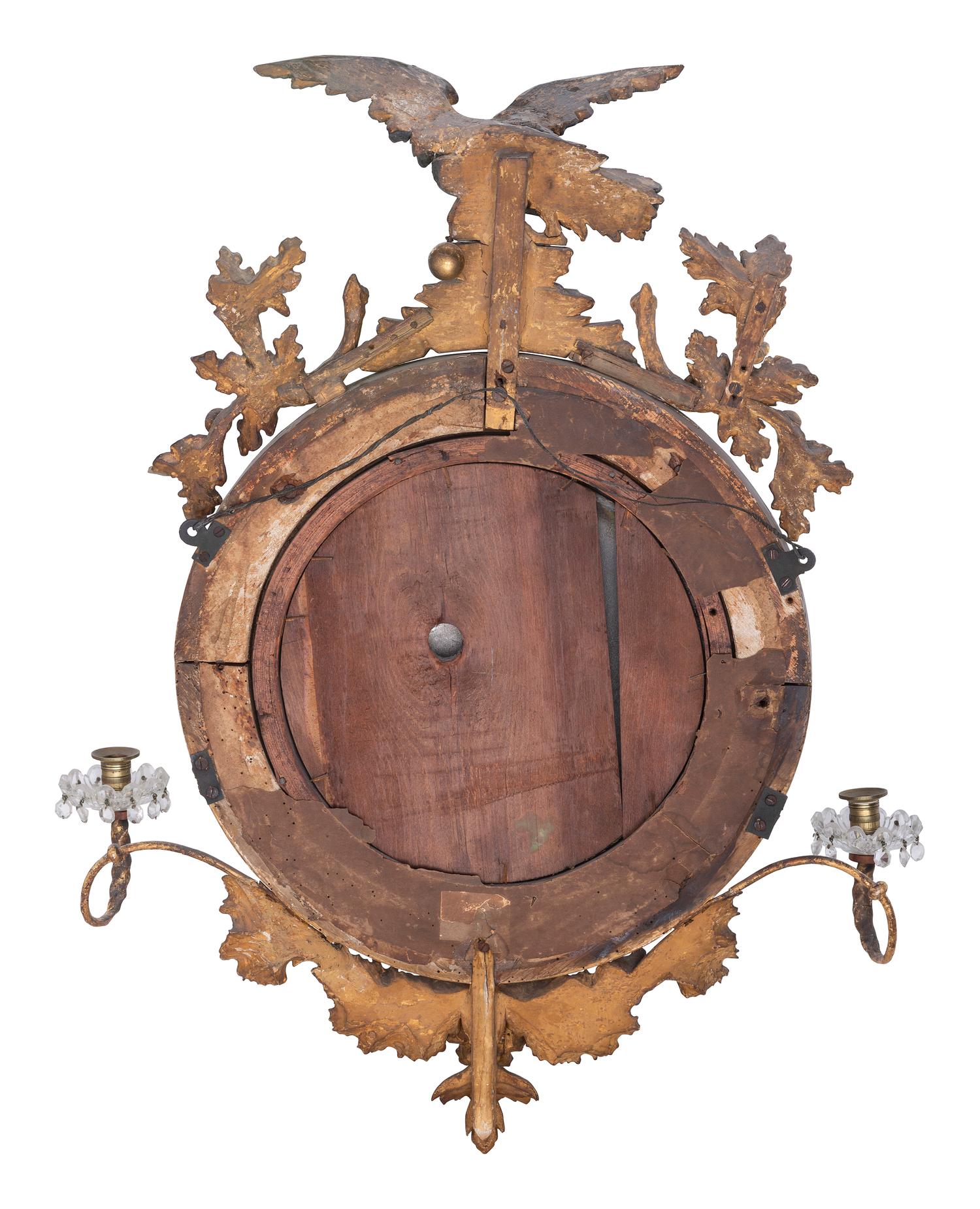 A Federal Giltwood Girandole Mirror