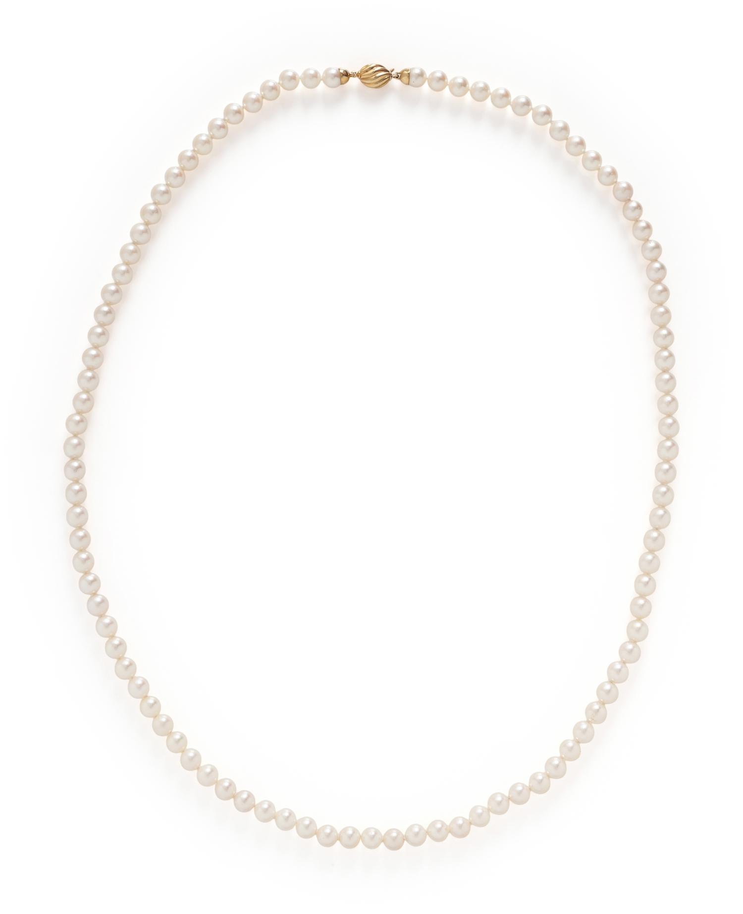 TWO CULTURED PEARL NECKLACES