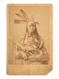 [NATIVE AMERICANS]. GARDNER, Alexander (1821-1882), photographer. Cabinet card of Walking Shooter, Hunkpapa. Washington, DC, ca 1872.