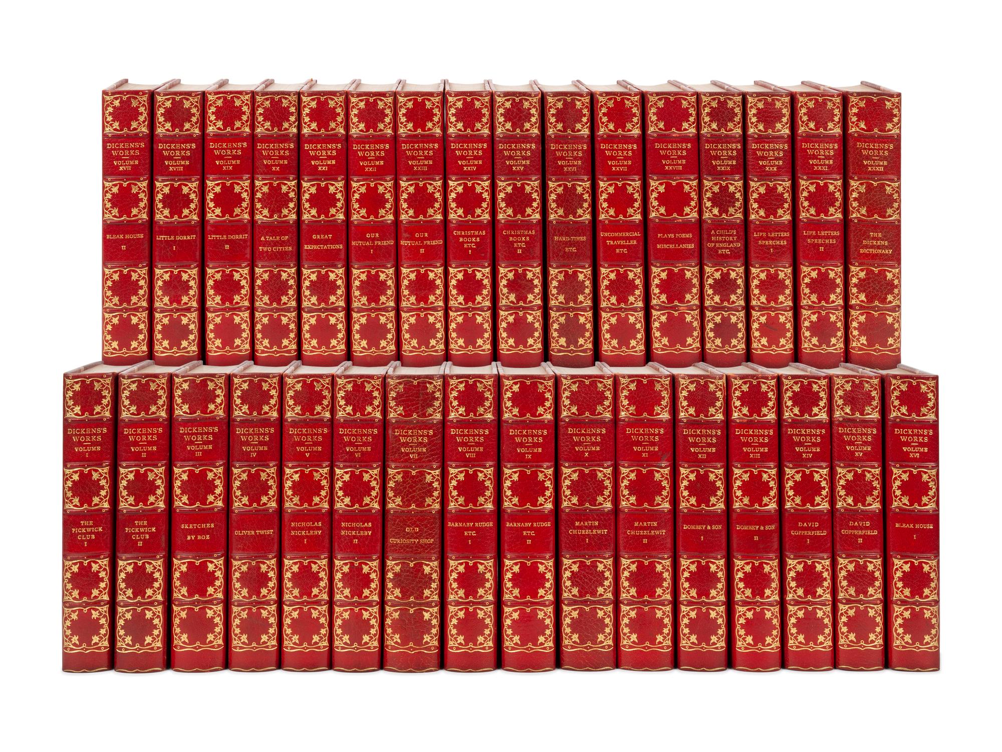 [BINDINGS]. DICKENS, Charles (1812-1870). Works . Boston and New York: Houghton, Mifflin and Company, 1894.
