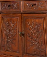 A Chinese Hardwood Scroll Cabinet