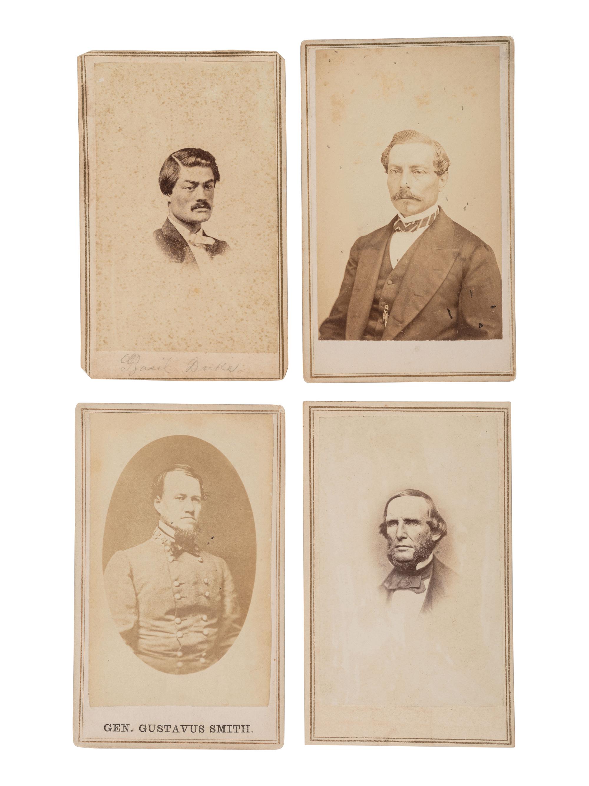 [CIVIL WAR]. A group of 15 CDVs of Confederate Generals & Rear Adm. SEMMES, incl. Generals Fitzhugh LEE, PGT BEAUREGARD, Basil DUKE, and others.