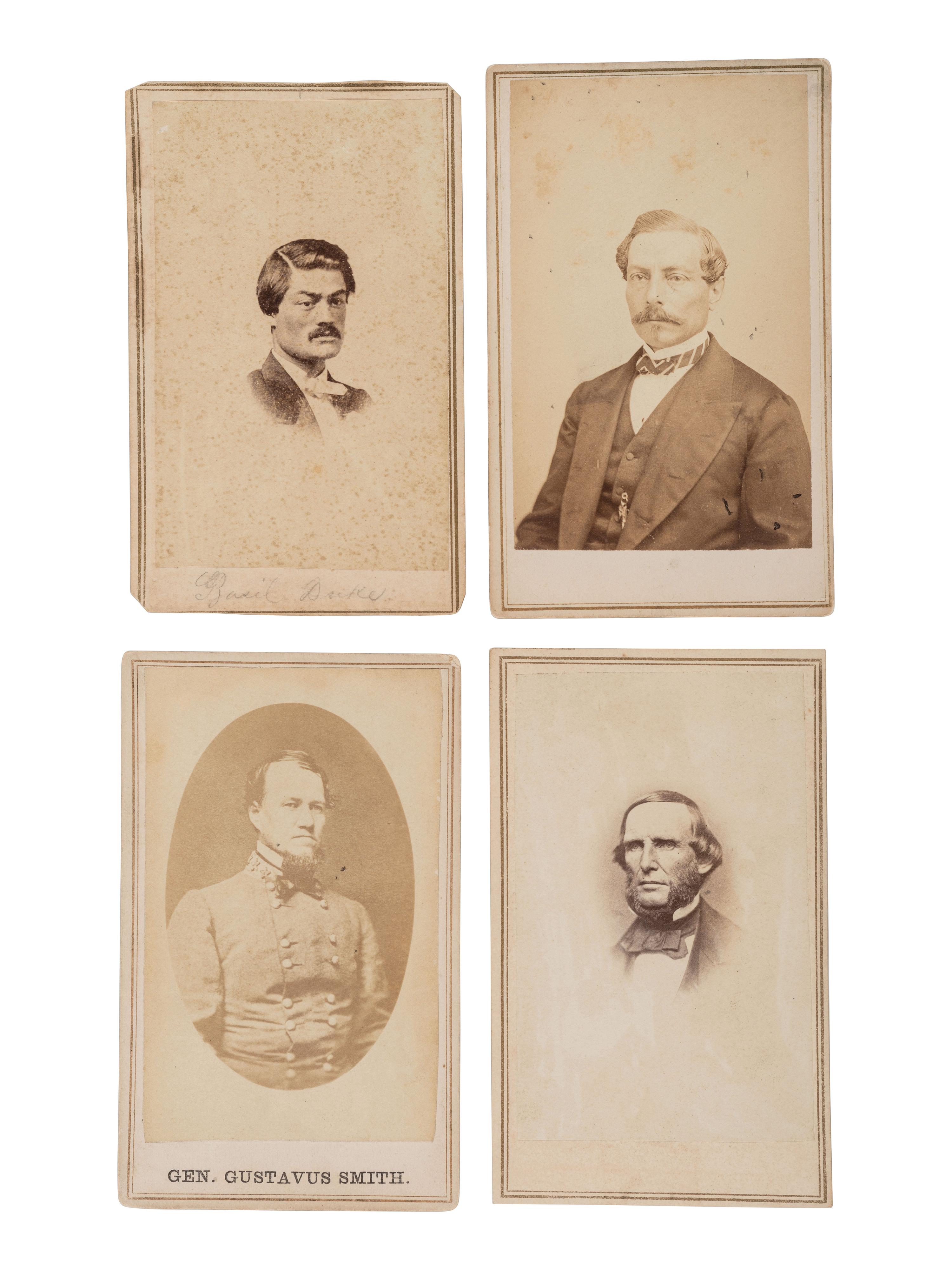 [CIVIL WAR]. A group of 15 CDVs of Confederate Generals & Rear Adm. SEMMES, incl. Generals Fitzhugh LEE, PGT BEAUREGARD, Basil DUKE, and others.