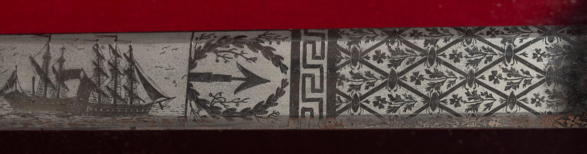 A Rare William Rose War of 1812 Lake Champlain Congressional Presentation Sword of Sailing Master Daniel Ricard