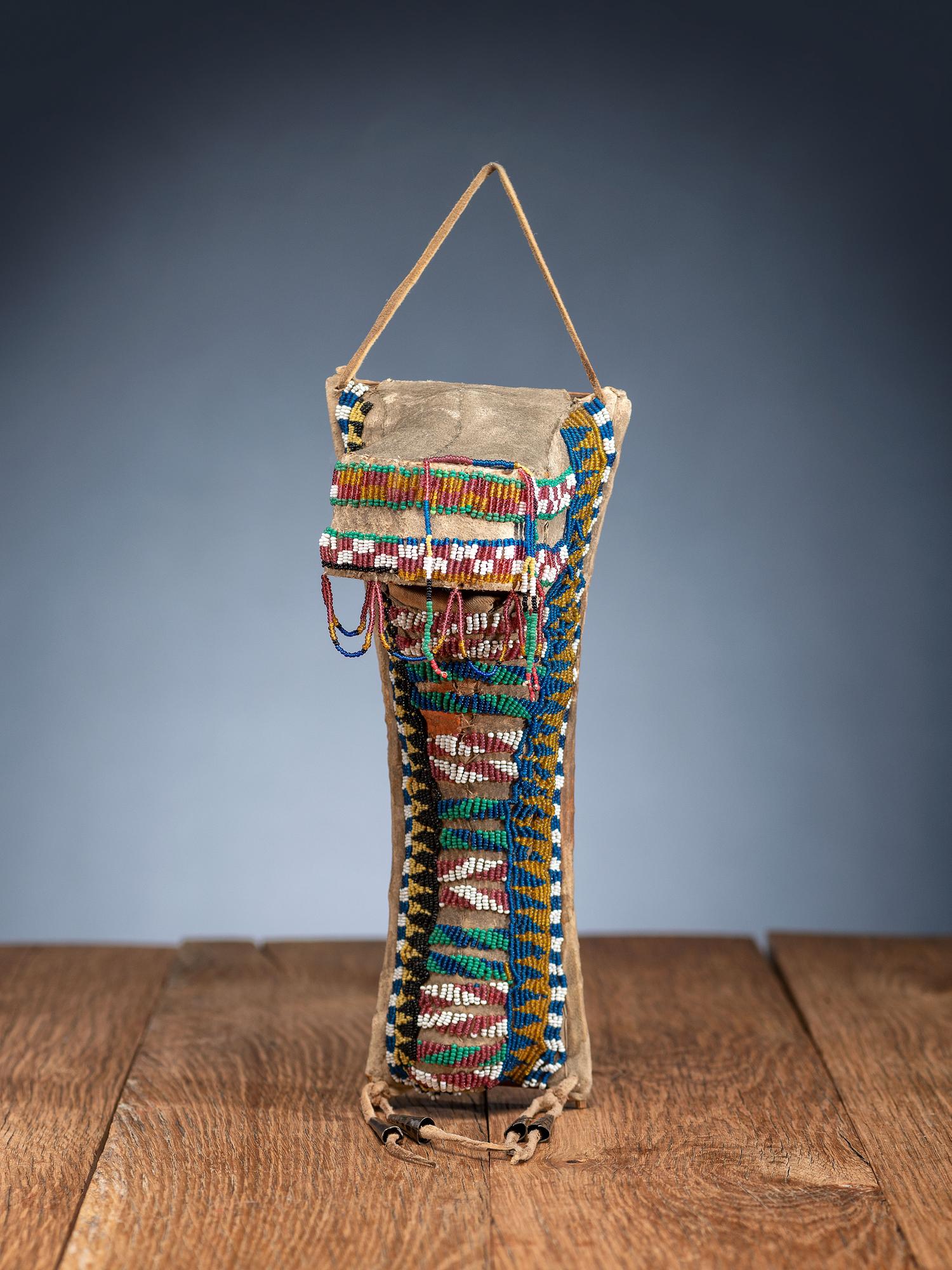 Apache Beaded Hide Toy Cradleboard