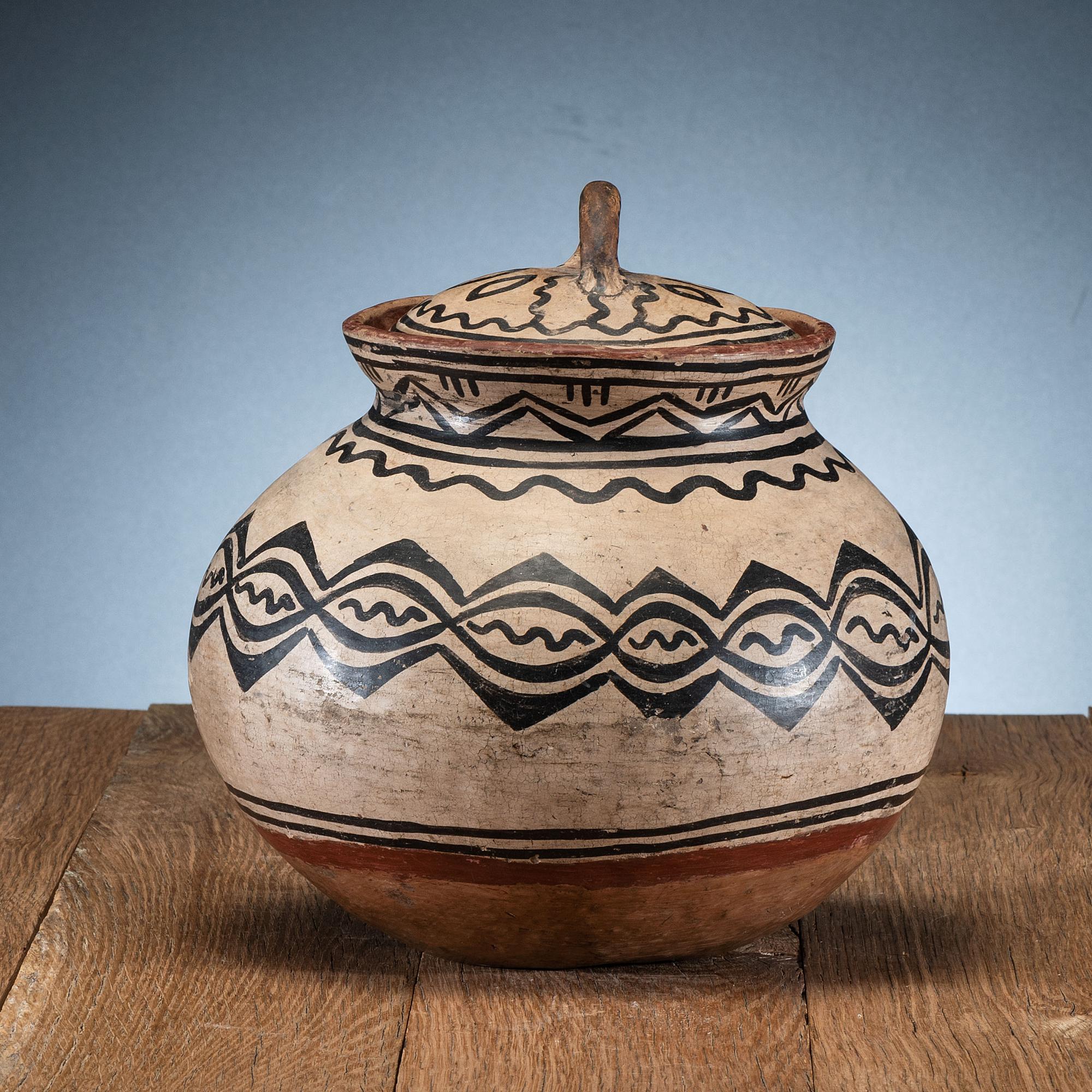 Tesuque Lidded Pottery Jar