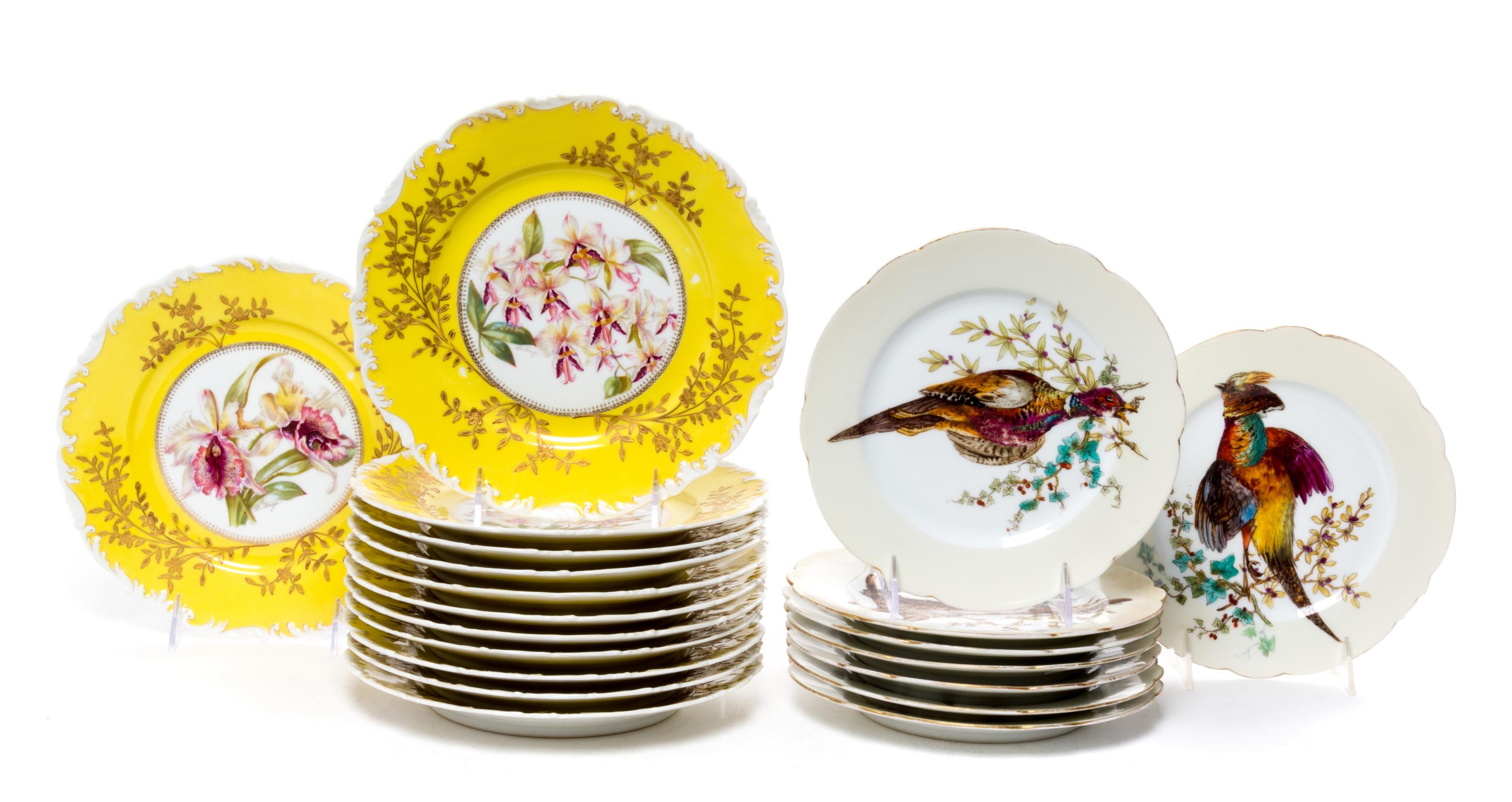 A Set of Twelve Limoges Salad Plates Diameter of salad plate 9 inches.