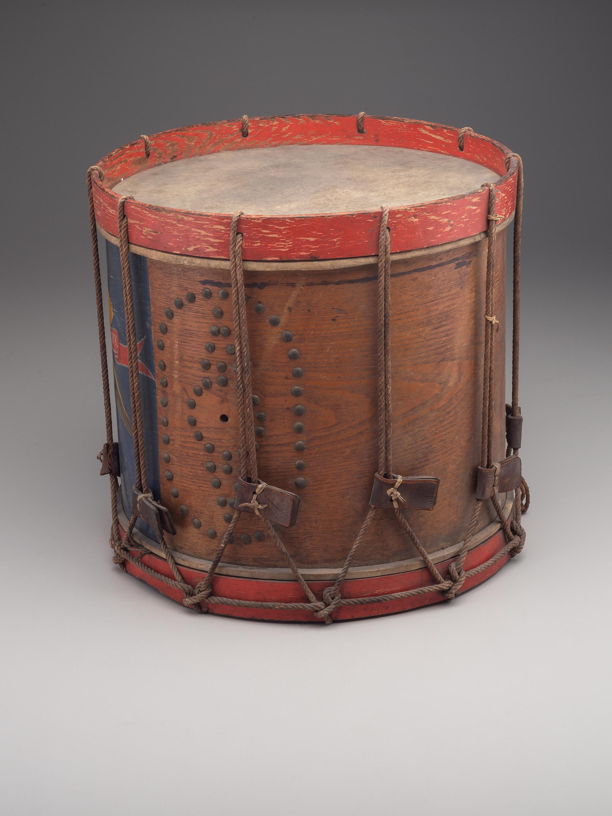 [CIVIL WAR]. Painted regulation eagle drum. Manufactured by Richard Mein, Fordham, NY.