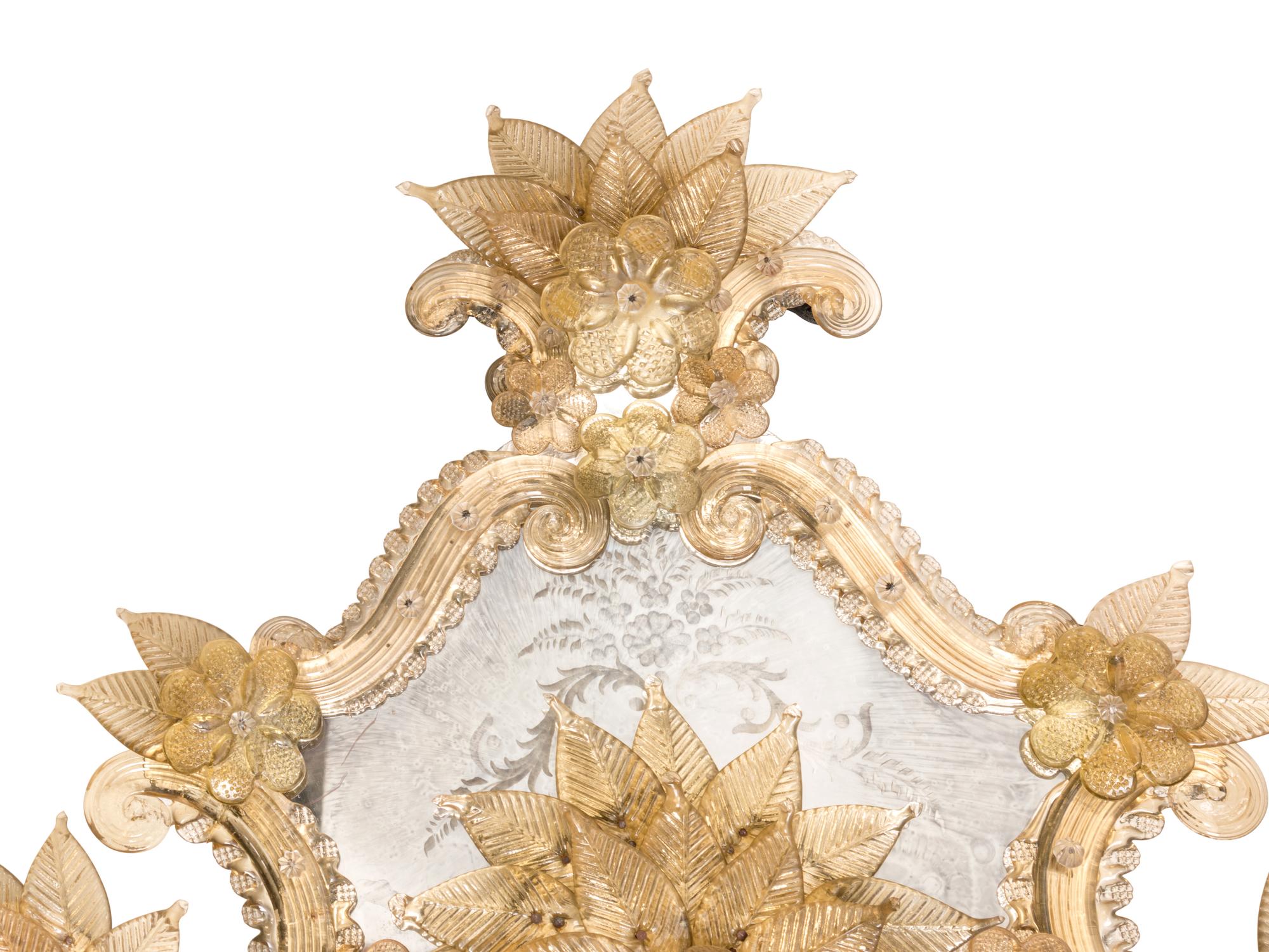 A Venetian Molded Glass Mirror
