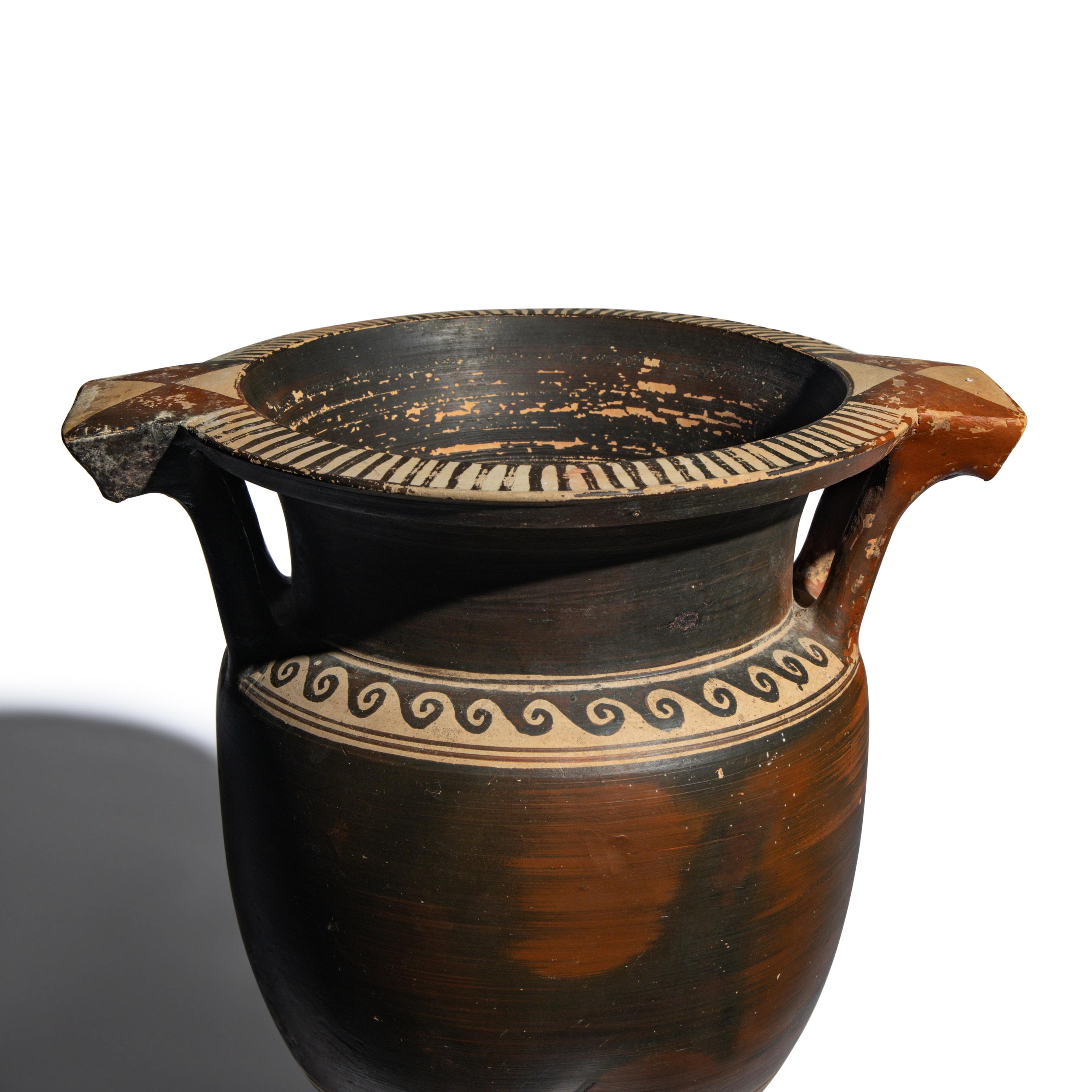 A Messapian Terracotta Column Krater