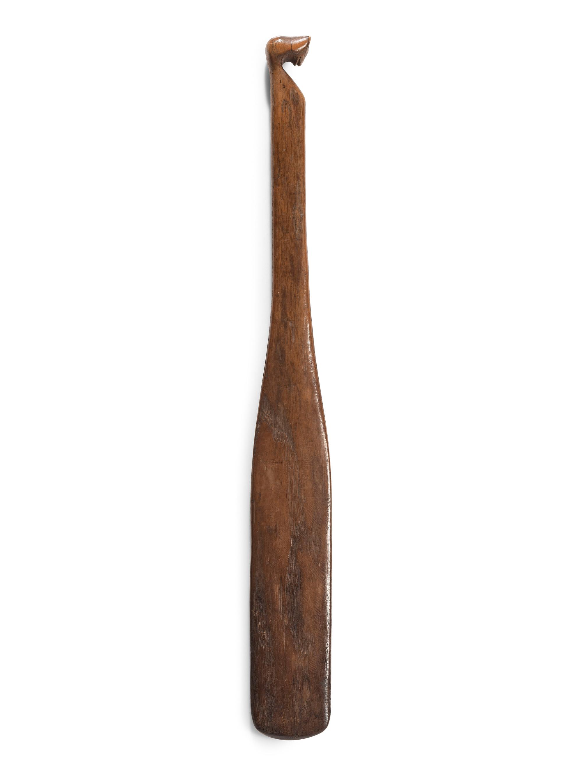 Haudenosaunee Maple Sugar Paddle, with Bear Effigy