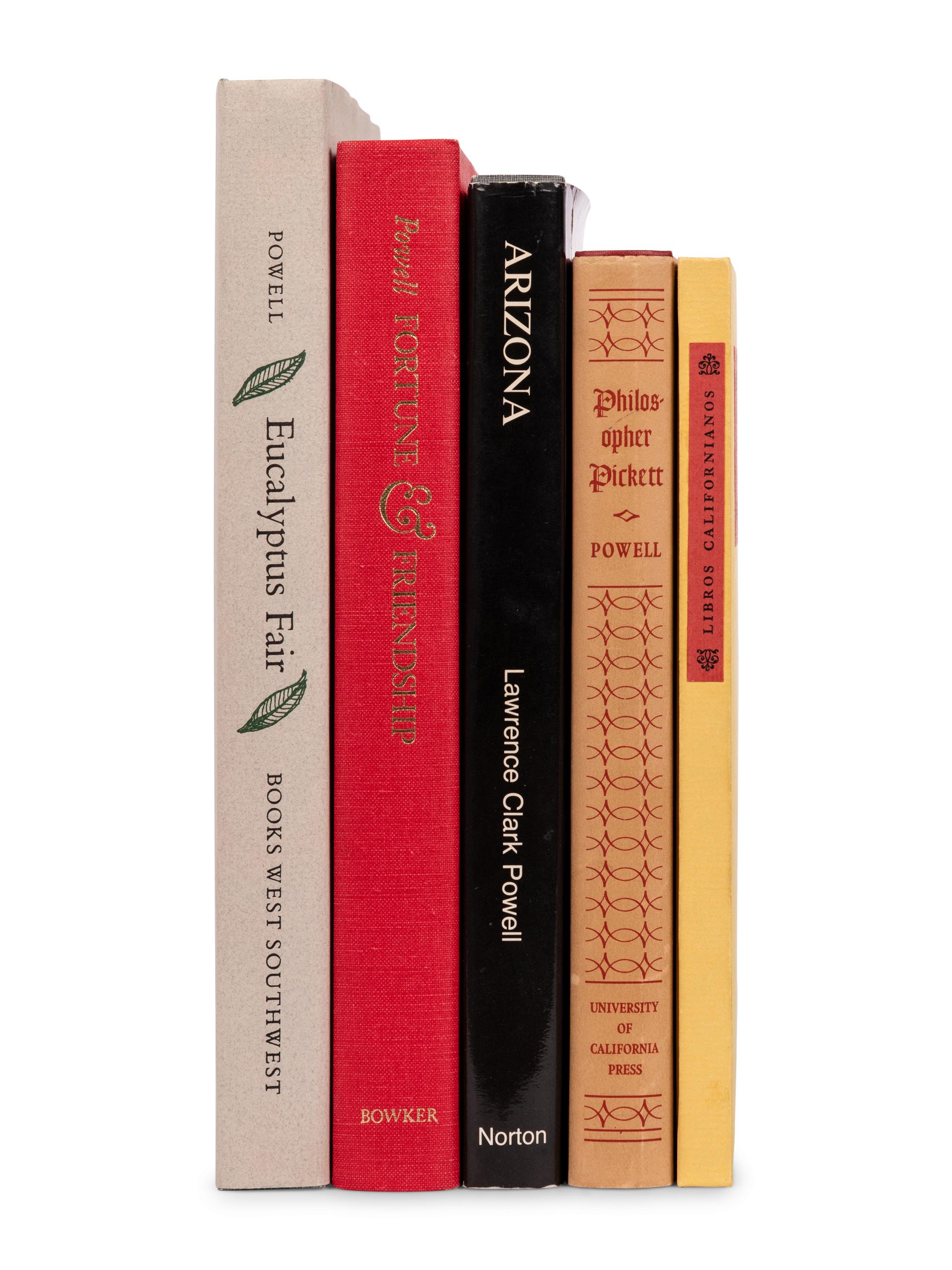 [BOOKS ABOUT BOOKS]. A group of 19 works by Lawrence Clark Powell (1906-2001), many signed, including: