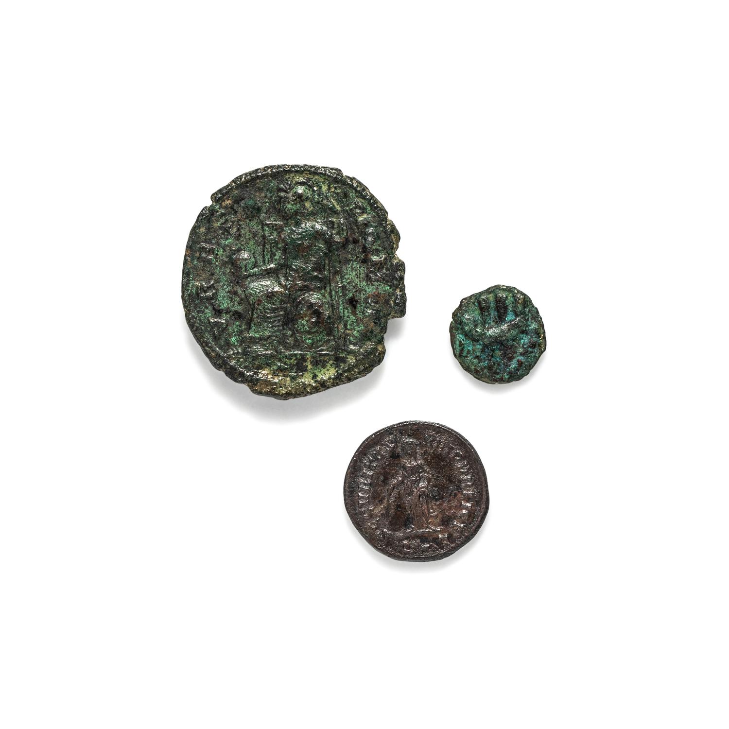 Three Ancient Bronze Coins